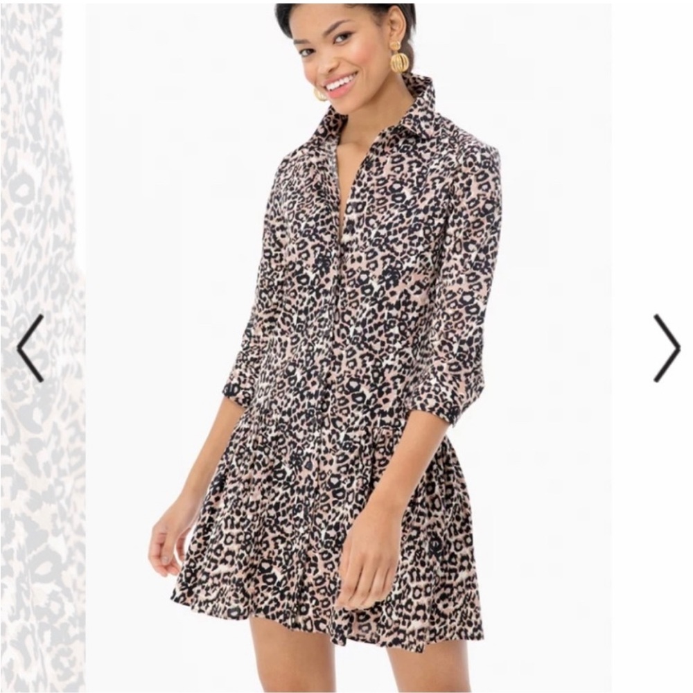 Leopard Print Drop Waist Shirt Dress by Rochelle Behrens Tuckernuck